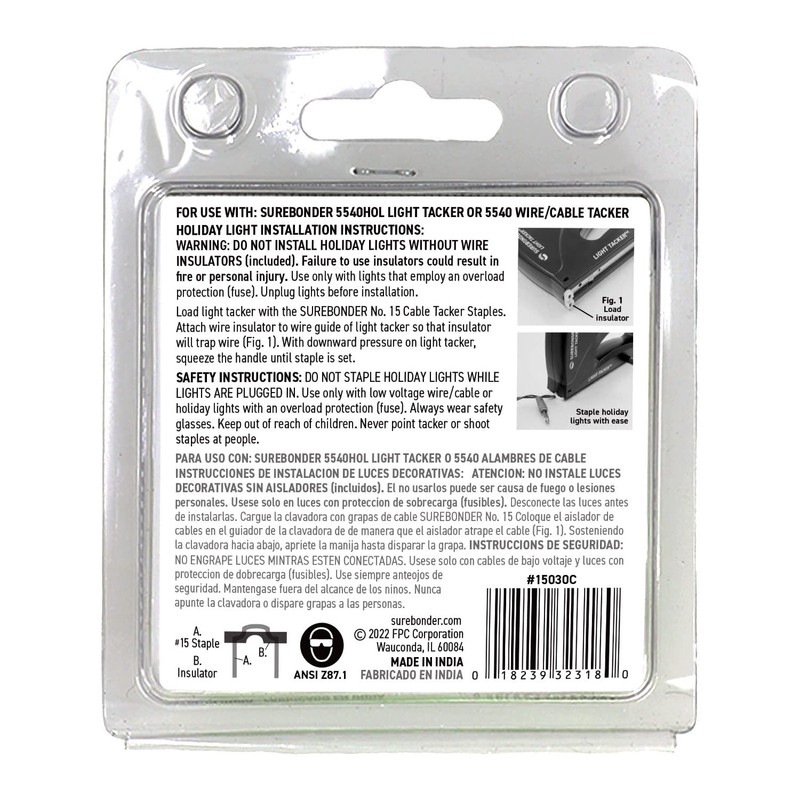 15030C Light Staples and Insulators - 60 Staples and 30