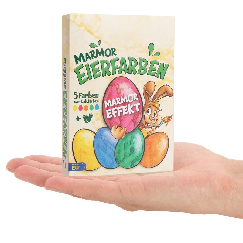com-four® 25 x Egg Colours Marble Effect - Liquid Egg