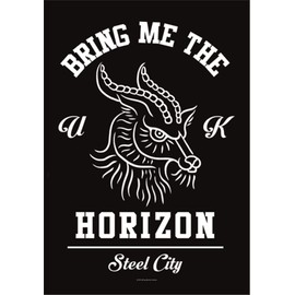 Heart Rock Bandiera Original Bring Me The Horizon - Goat Tessuto, Multicoloured, 110 x 75 x 0.1 cm