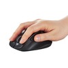 Elecom M-XGM15BBBK Wireless Mouse, Bluetooth EX-G, Grip Extreme, 5 Buttons,