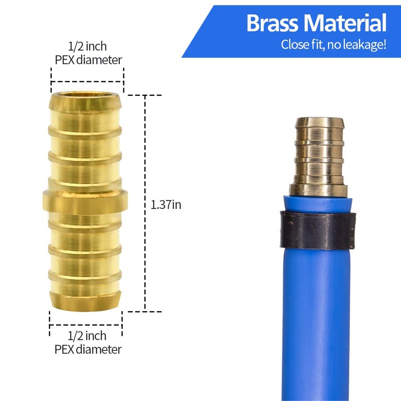 90pcs 1/2" PEX Fittings, Elbow TEE Straight Couplings Set, PEX