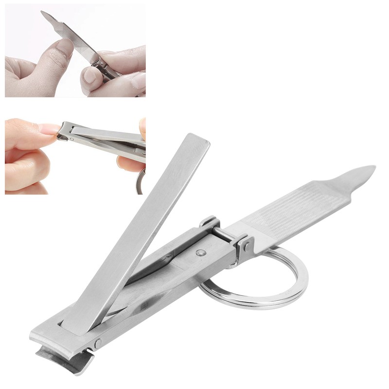 Portable Stainless Steel Nail Clipper Foldable Nail Cutter Trimmer File