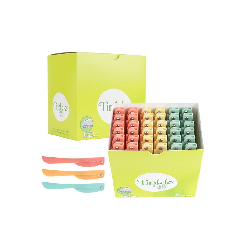 Dorco Tinkle Rose Women's Eyebrow Razor 1 BOX (36P) /