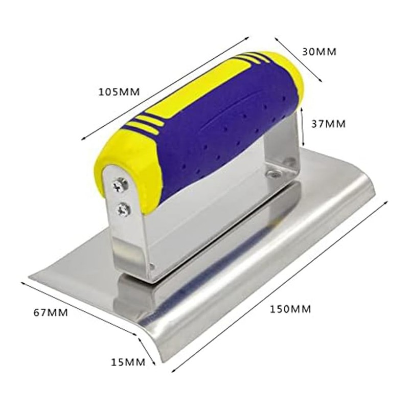 Aribrnten Concrete Hand Edger and Groover Tools Set Silver &