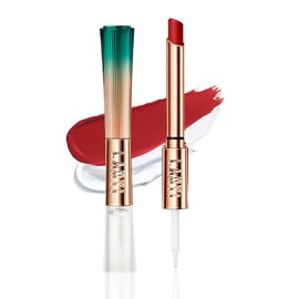 Wirwody Lip Tint Non Transfer High Color Transparent Lip Mask with Brush Moisturizer #MO3 True Red