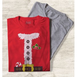 S4E Christmas Santa Claus Costume T-Shirt XXXXX-Large Red