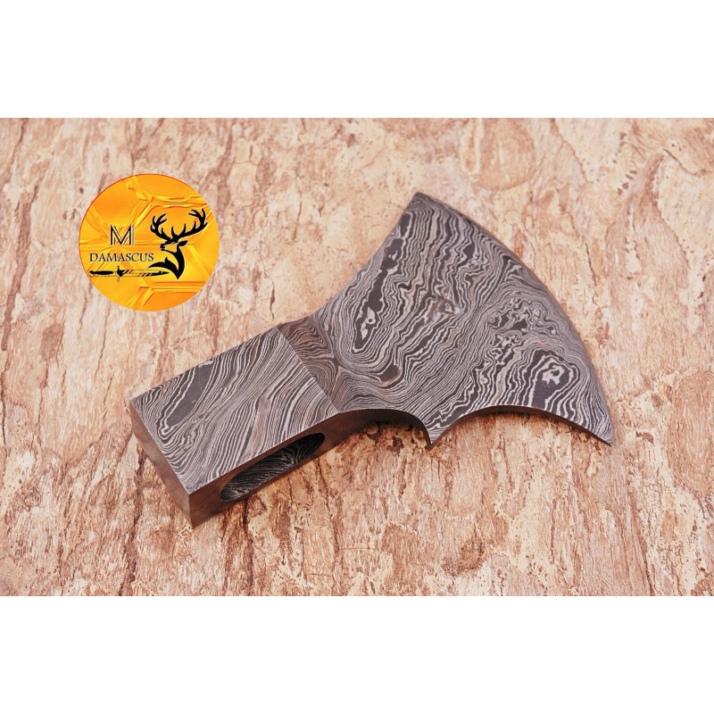 M Damascus CUSTOM MADE FORGED DAMASCUS STEEL AXE HEAD HATCHET