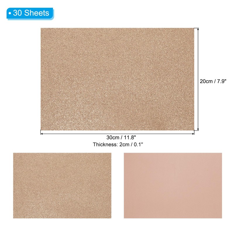 PATIKIL Brown Shiny EVA Glitter Foam Sheet 11.8 x 7.9