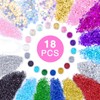 MELLIEX 18Pcs Nail Glitter Powder, Nail Art Sequins Holographic Glitters,