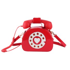 SUKUTU Telephone Shaped Purse Shoulder Crossbody Tote Bags Women Retro Phone Top-Handle Handbags for Girls