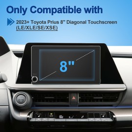 Coleya Anti-Glare Matte 2023-2026 Prius Screen Protector, for Toyota Prius (LE/XLE/SE/XSE) 8-inch Touchscreen,9H Tempered Glass 2024 2025 Prius/Prius Hybrid/Prius Prime Accessories Anti-Fingerprint 8"