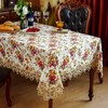 SUTAVIA Lace Tablecloth Rectangular 60"x84" Purple Floral Embroidery