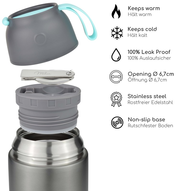 Milu® Thermo Food Flask - 300, 440, 450, 650, 800ml