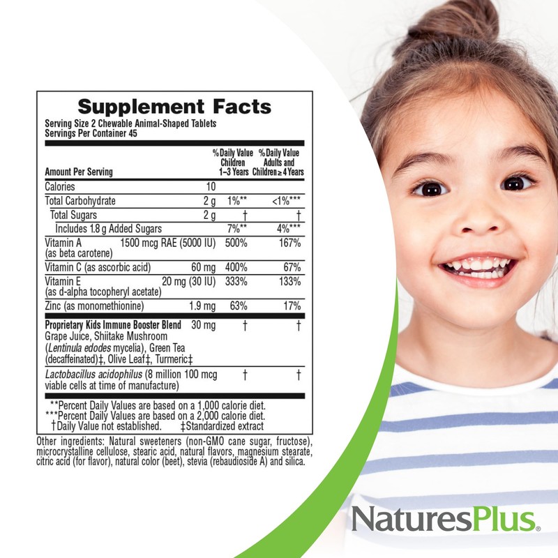 NaturesPlus Animal Parade Immune Booster - Tropical Berry Flavor -
