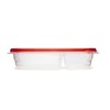 Rubbermaid TakeAlongs Divided Rectangular Food Storage Containers, 3.7 Cup, Tint