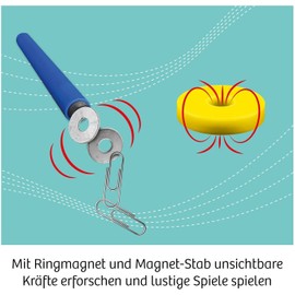 Kosmos 658137 Magnetic Fun, Discover Magnetism Playfully in Exciting Experiments, with Magnetic Rod and Ring Magnet, Experiment Set for Children from 6 to 10 Years, Gift