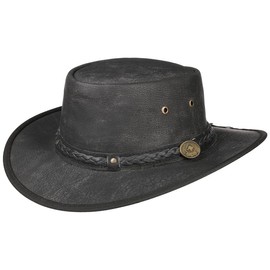 Scippis Springbrook Leather Hat (XXL (62-63 cm) - Black)