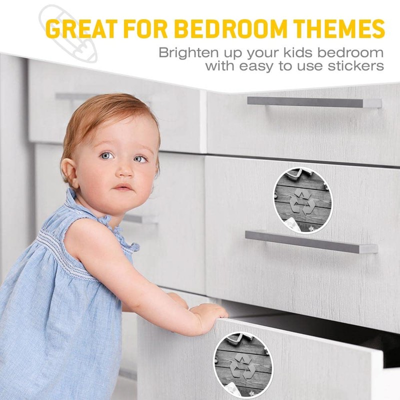 Vinyl Round Stickers (Set of 2) 10cm - BW -