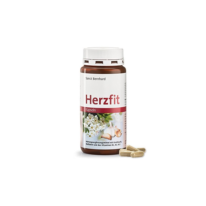 Sanct Bernhard Herzfit Capsules with Garlic, Hawthorn and Vitamins B1,