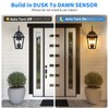 SNRU Large Dusk to Dawn Outdoor Wall Light 3-Light, 18"