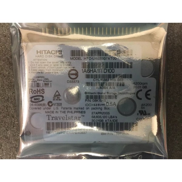 HITACHI 30 GB 4200 RPM IDE PATA 1.8" (HTC426030G7AT