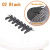 DELELE 2 Pairs Reflective Shoelace Flat Black Safety Laces for