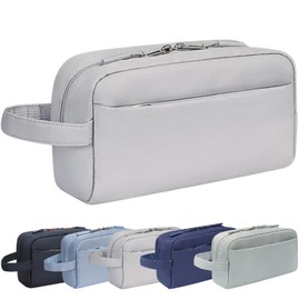 Travel Essentials Tech Pouch, Electronics Organizer Travel Case - Waterproof Cord Organizer Bag with Multiple Compartments for Chargers, Cables, Portable & Lightweight (Grey)