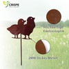 Crispe Garden Stake Decoration Patina Chick Metal Rusty Decorative Figure