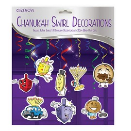 Cazenove Hanukkah Swirl Decorations for Hanukkah Party or Home