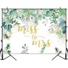 Sensfun Miss to Mrs Bridal Shower Backdrop Greenery Eucalyptus Leaves