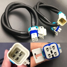2PCS Grey 02 Oxygen Sensor Extension Square 4 Pin LS1 LS2 O2 Wire Harness Gray 24 inches Long