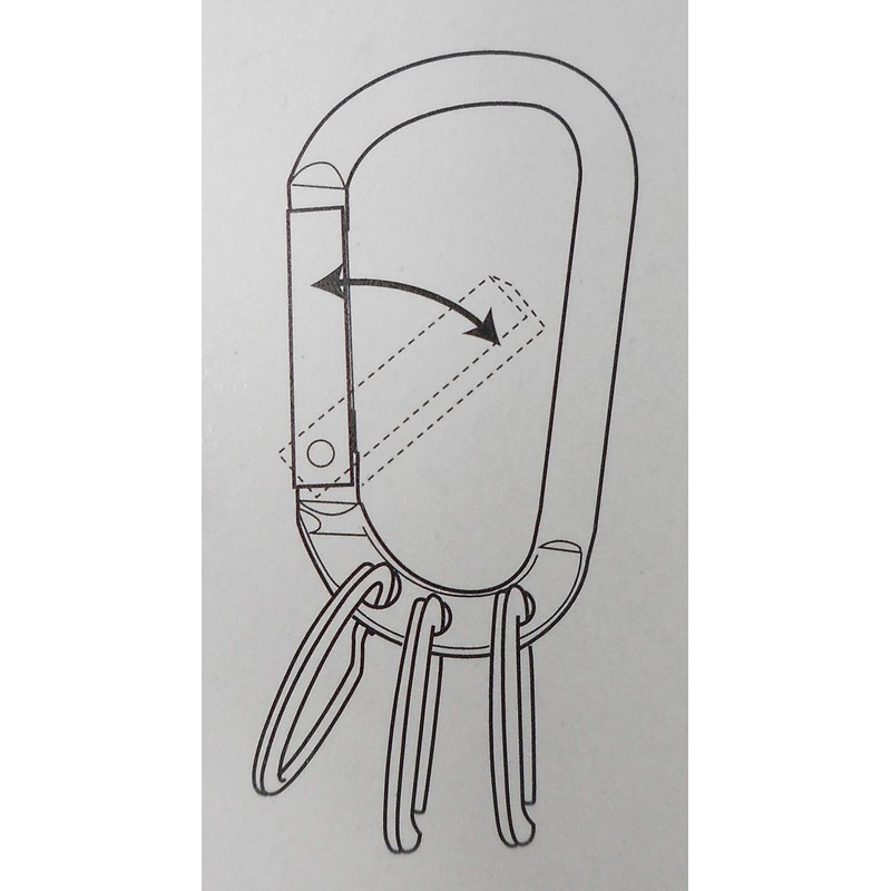 Bohken Club MCB-14 Military Carabiner 3 Key Ring Sand