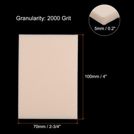 QUARKZMAN Pack of 8 Sanding Sponge 4 x 2-3/4 Inch Sanding Sponge Pad 2000 Grit Hand Sanding Sponge Sheet Wet Dry Sandpaper for Model Drywall, Beige