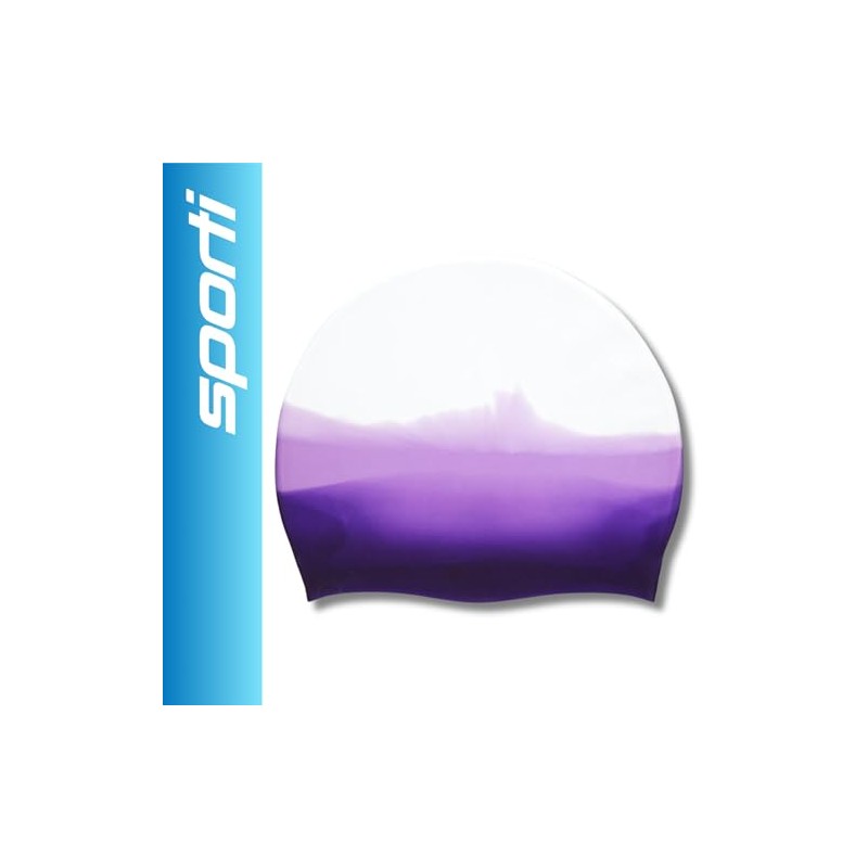 Sporti - Gorro de natación de silicona multicolor