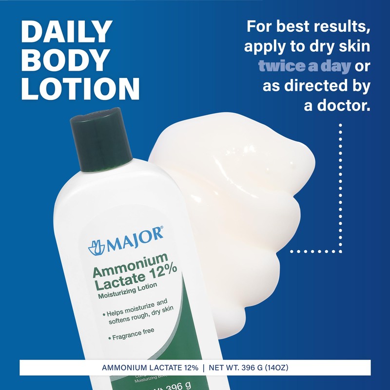 Major Ammonium Lactate 12% Moisturizing Lotion - Lactic Acid Lotion