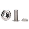 EEYAD 316 Stainless Steel Full Thread Boat Thru-Hull Fitting Drain