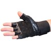 Perrini Fingerless Black Weight Lifting Leather Workout Gloves Size XX-Large
