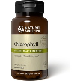 Nature's Sunshine Chlorophyll, 60 Softgel Capsules: Support Digestion, Immunity & Detoxification with Internal Deodorant Benefits. Easy-to-Swallow Capsules Promote Overall Well-Being & Energy