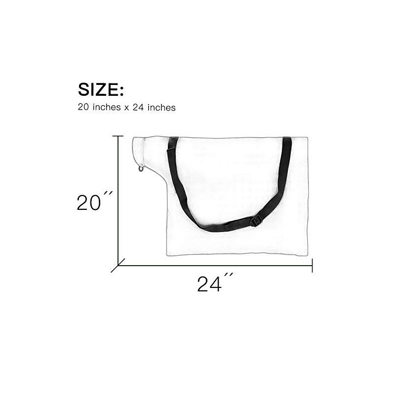 Mardili Replacement Leaf Blower Vacuum Zippered Bottom Dump Bag for