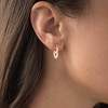 14K Yellow Gold High Polished Double Hoop Earring