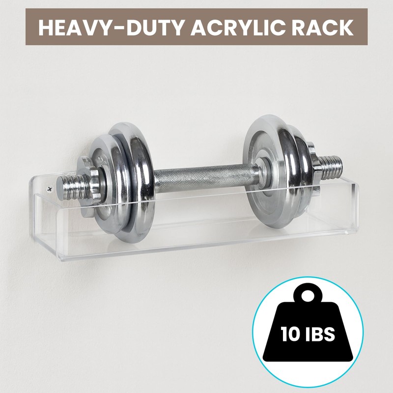 Xlxker Acrylic Spice Racks for Wall Mount, 2-Pack Clear Cabinet