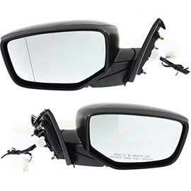 For Honda Accord 2013 2014 2015 2016 Door Mirror Driver & Passenger Side Pair Power | Manual Folding | Non-Heated | Sedan | Paintable | Replacement For 76258T2FA11, 76208T2FA11 | HO1320272, HO1321272