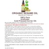 ORGANIC SESAME OIL, 100% Pure/Undiluted / Cold Pressed. 2oz -60