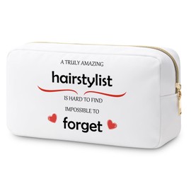 Hairdresser Gifts for Women Makeup Bag Hair Stylist Gifts Hair Dresser Gifts Cosmetology Graduation Gifts Hairdresser Cosmetic Bag Christmas Birthday Gifts for Hairstylist Thanksgiving Travel Pouch