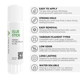 Creality 3D Printer Glue Stick Warping Reducing 3D Printer Glue Stick for Hot Bed 3D Printer Bed Adhesive PVP Solid 3D Print Glue Stick for PLA/ABS/PETG/PC/PA/TPU (Pack of 2)