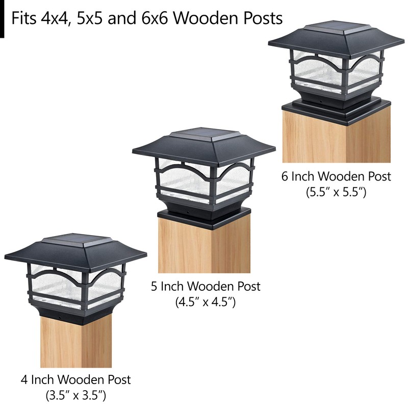 Davinci Lighting Premium Solar Outdoor Post Cap Lights - 4x4