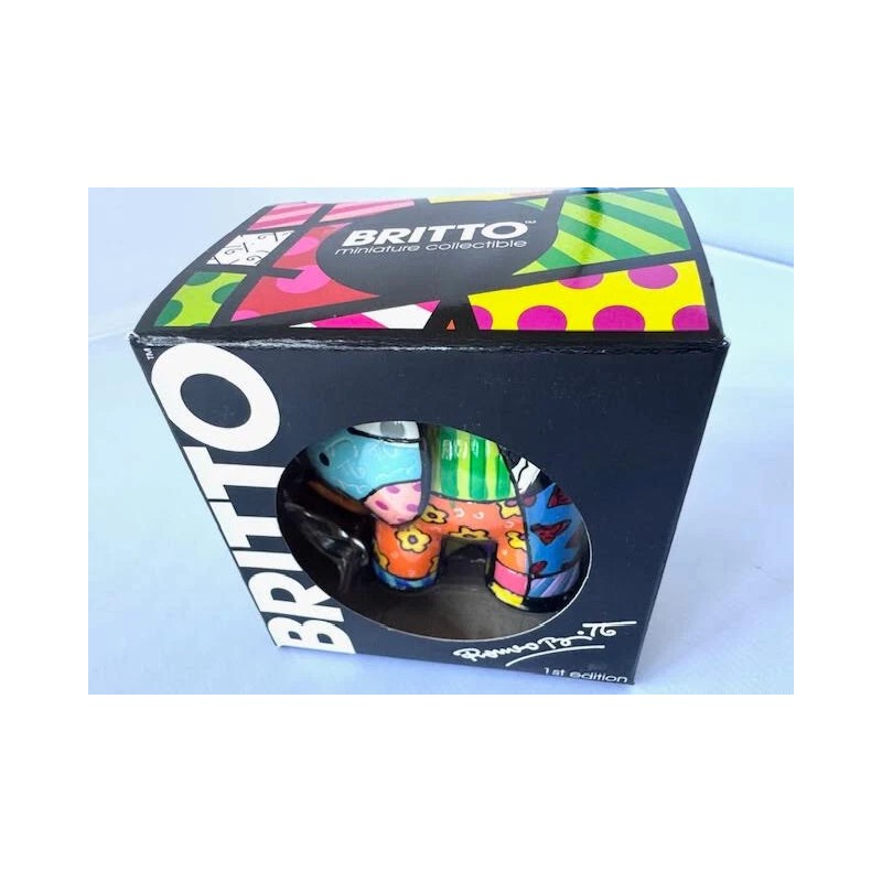 ROMERO BRITTO MINIATURE FIGURINE: "INDIA" ELEPHANT ** NEW **