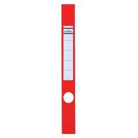 Durable 809103 Ordofix Lever Arch Spine Labels 40 x 390 mm - Red (Pack of 10)