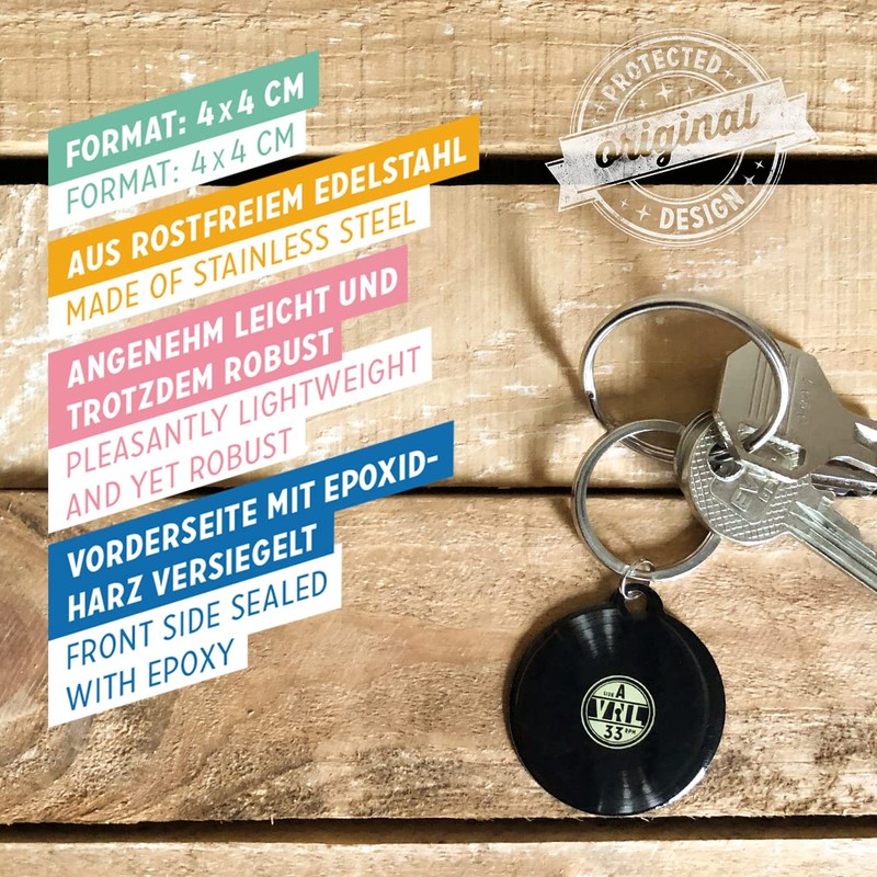 Nostalgic Art, 48014 retro wave vinyl, key ring round 4