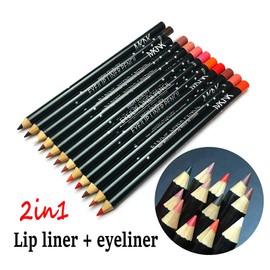 12 Colours Kajal Set, Colourful Waterproof Kajal Pencils, Complete Set, Colour Eyeliner Pencil Set, Lip Liner Pencil, Kajal Liner for Soft Transitions for Exact and Fine Lines, Long Lasting